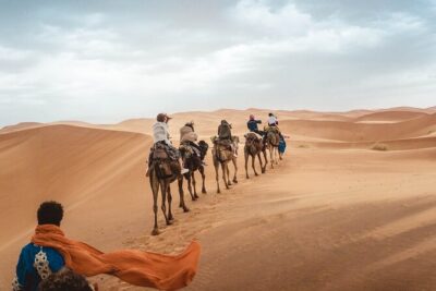 3 Days merzouga desert luxury camp from Fes to Marrakech - Merzouga arrival: palm oasis views before the dunes