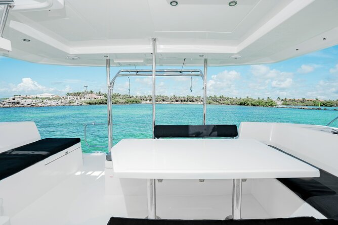 5-Hour 38'Luxury Catamaran All-Inclusive Tulum & Playa del Carmen - Stop 1: In-Ha reef waters for turtle spotting and easy snorkeling