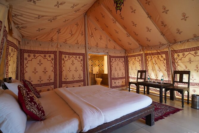 A Night in Thar Desert – Unforgettable Luxury Camel Safari - Camp dinner, folk show, and the deluxe Swiss tent sleep
