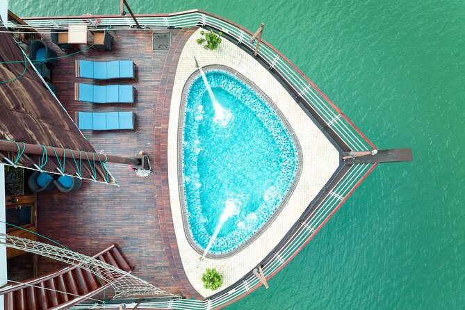 Amanda Luxury Cruise - Best Overnight Cruise Halong & Lan Ha Bay - Day 2 early Tai Chi and the morning pass through karst towers