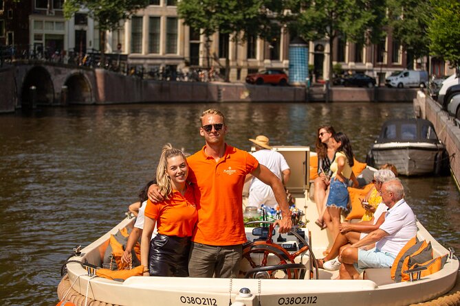 Amsterdam: Saloon Boat Cruise + Unlimited Drinks & Bite option - The Stopera and Dutch National Opera area