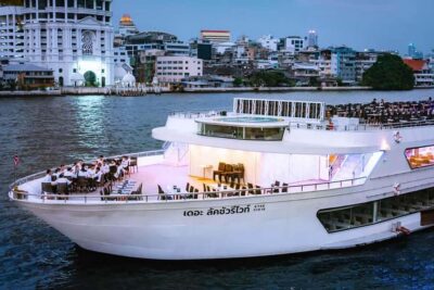 Bangkok: Luxury White Sunset or Dinner Cruise with Beer - Getting on board: check-in timing, vouchers, and what to bring