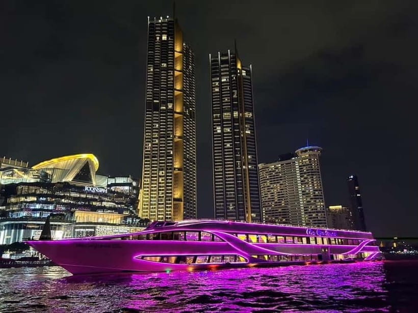 Bangkok: Opulence Luxury River Dinner Cruise - What the Chao Phraya night route looks like from your seat