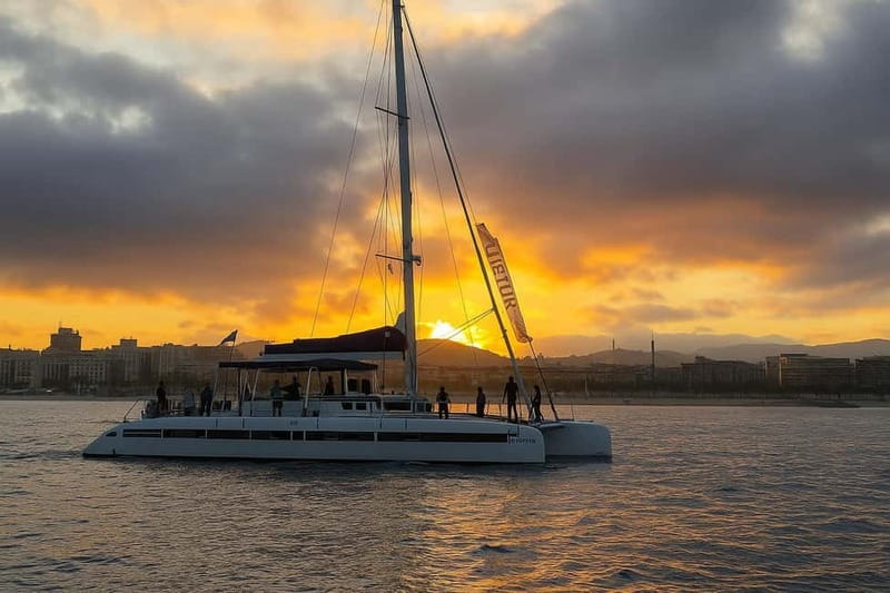 Barcelona: Luxury Catamaran Sunset Cruise - Port Olímpic meeting: where to go and how not to stress