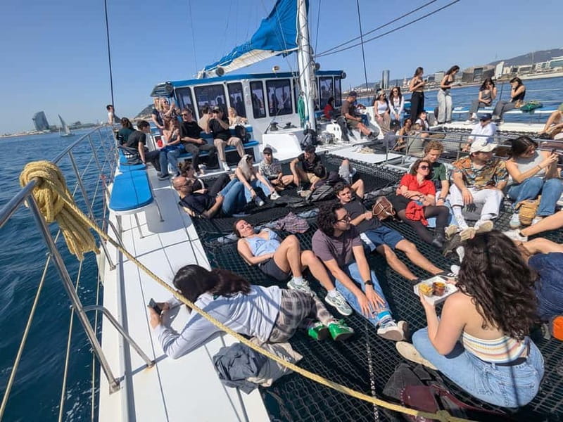 Barcelona: Luxury Catamaran Sunset Cruise - Barcelona skyline from the water: Sagrada Família and more