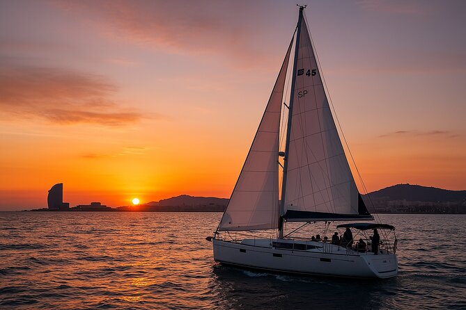 Barcelona Sailing Experience 2 hs w/Premium Snacks & Drinks - The sailing route and what happens out on the water