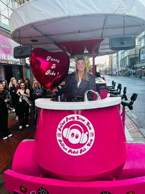 Belfast: Luxury Pink Hen Party Bike Tour (BYOB) - Cathedral Quarter and city-centre cruising in just one hour