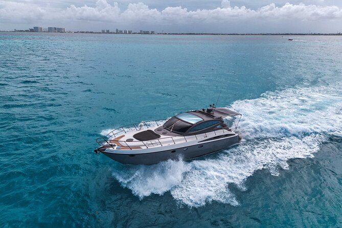 Cancun: 4-Hour All Inclusive Luxury Yacht – 50' Cranchi - The Route: Cancun Area Cruising, Then Isla Mujeres