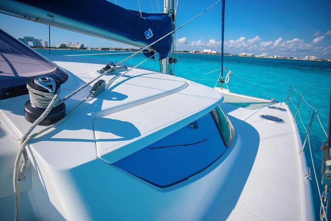 Cancun Sailing Catamaran Islas Mujeres With Luxury Beach Club - The Beach Club on Isla Mujeres: pool shade and an easy food plan