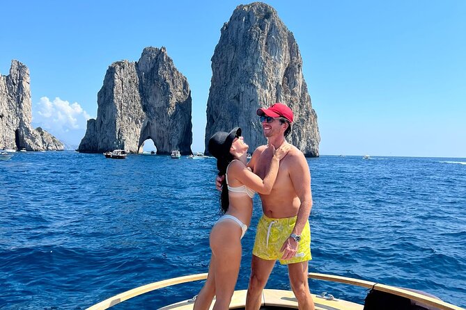 Capri Premium Boat Tour and City Visit Free Bar and Aperitif - Bagni di Tiberio to Cala del Rio: Coastline Stops That Feel Like Movie Sets