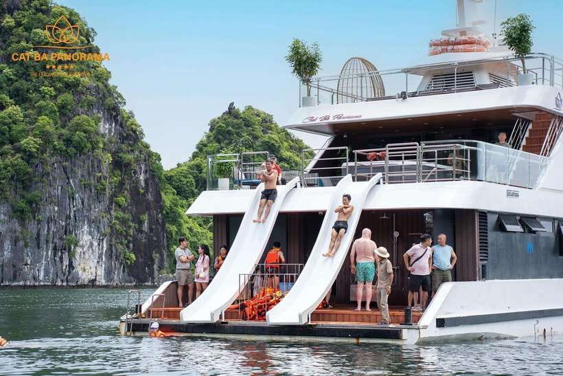 Cat Ba Island: Lan Ha Bay Full-Day with Luxury Cruise - The cruise vibe: new boat, solid food, and enough breathing room