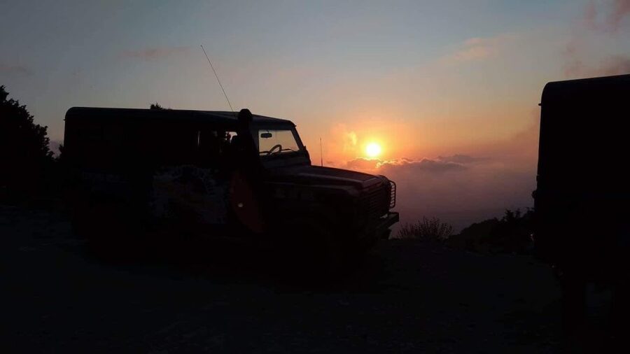 Corfu 4x4 Sunset Safari North West - The dinner stop: Corfiot platter, wine, and a relaxed pause