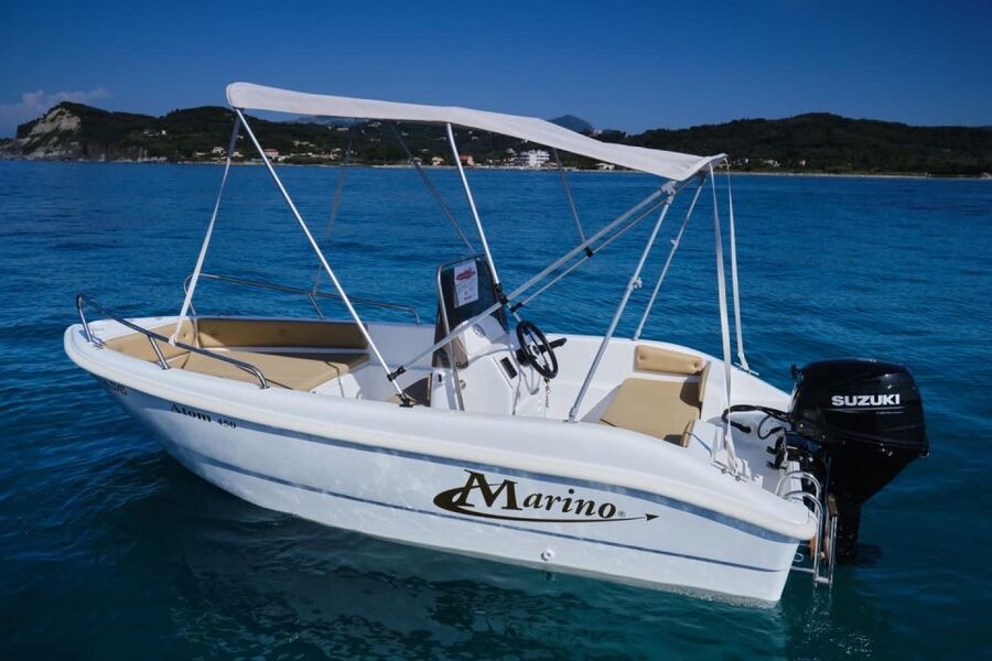 Corfu: Premium Boat Rental without Skipper - Canal d’Amour: tunnel of love swim stop
