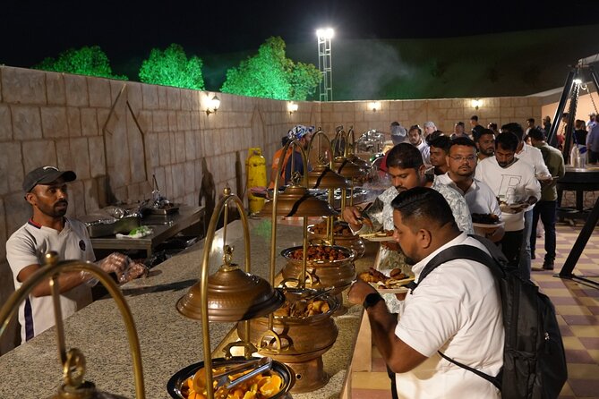 Deluxe Premium Dubai Desert Safari with Camel Ride, and Live Show - BBQ dinner with premium seats: what you’re paying for