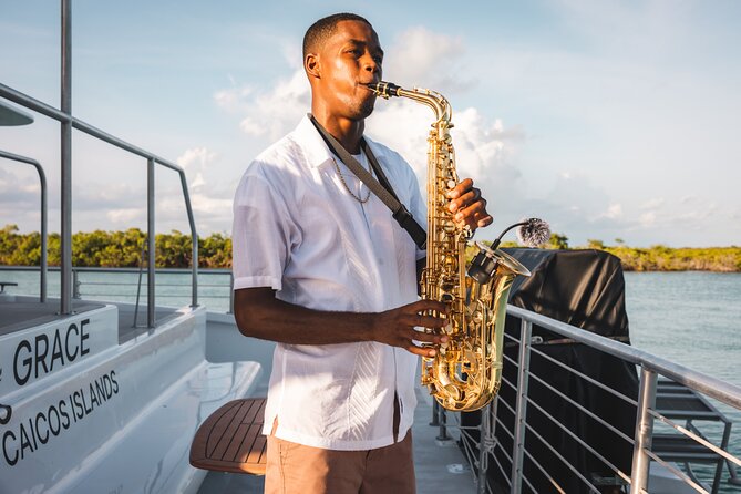 Deluxe Sunset and Saxophone Sail on Luxury Lady Grace Catamaran - Weather reality: what happens if the sky turns