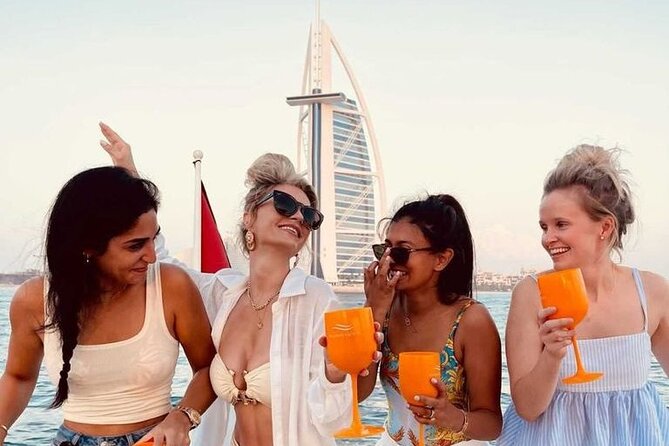 Dubai 3 Hour Private Luxury Yacht Charter with Jet Ski Option - Burj Al Arab: the sail design looks different from every angle