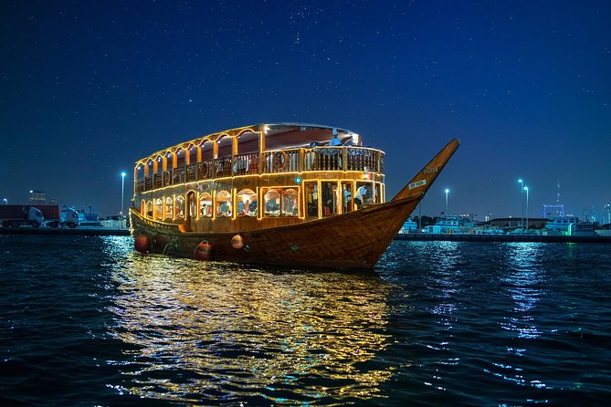 Dubai Creek Luxury Dhow Dinner Cruise with Optional Transfer - Pickup, Al Seef Street meeting point, and what timing feels like