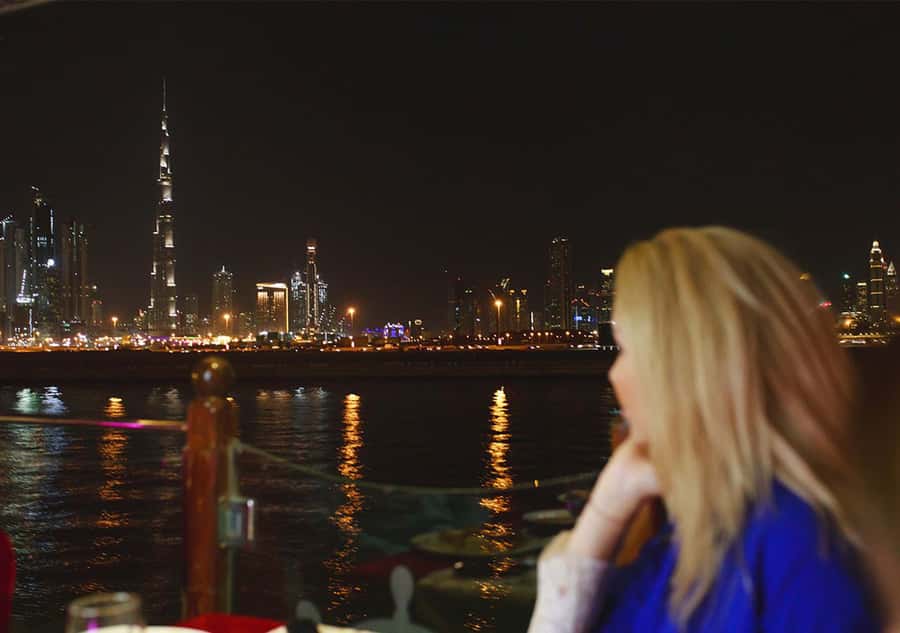 Dubai: Luxury Canal Dinner Cruise with Optional Transfers - Stops along the route: what’s special about each part of the timeline