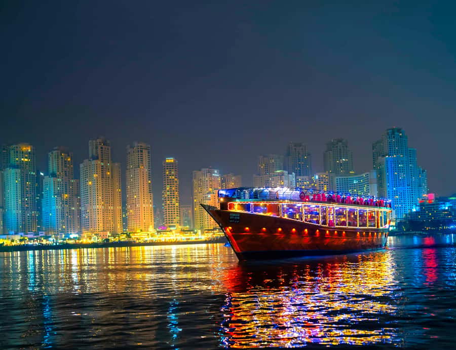Dubai: Marina Luxury Dhow Dinner Cruise - Dubai Marina on a traditional dhow, but with modern comfort