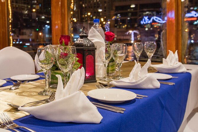 Dubai Marina: Luxury Dhow Dinner Cruise with Hotel Transfer - Boarding Flow and Comfort on Deck