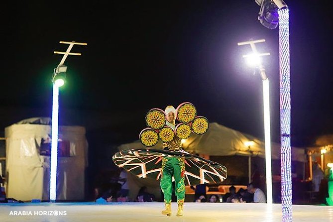 Dubai Premium Desert Safari with Live shows & Gourmet Dinner - Live Shows: Belly Dance, Tanura, Fire (and the Ramadan note)