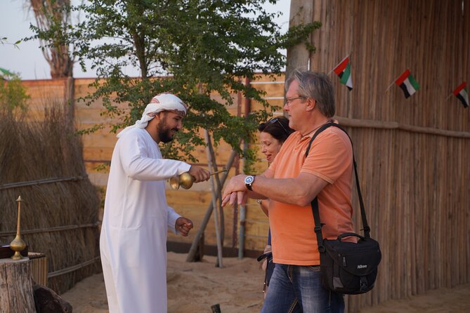 Dubai Premium Red Dunes Safari, Camels & 5</em> BBQ at Al Khayma camp – The dinner and dance show: what you’ll actually see at the camp’ /><br />
As dusk falls, dinner kicks in. The tour includes a <strong>5-star open buffet</strong> with BBQ and both vegetarian and non-vegetarian options. You’ll also find local desserts and the kind of desert-night energy that comes with a camp crowd.</p>
<p><p>Then comes the entertainment. You can expect:</p>
</p>
<ul>
<li><strong>Tanoura dance</strong> and Ladies Khaliji dance show (subject to Ramadan and religious holiday restrictions)</li>
<li>A <strong>fire show</strong></li>
<li>A <strong>stargazing session with a telescope</strong> (only with evening time slots)</li>
</ul>
<p><p>Two important timing details:</p>
</p>
<ul>
<li>The tour notes that <strong>fire show and stargazing happen only with evening time slots</strong>.</li>
<li>If you book the <strong>11:30 AM timing slot</strong>, it comes with a lunch buffet, but it does not include star gazing or the fire show since those are evening activities.</li>
</ul>
<p><p>If you’re choosing between day and evening options, pick evening if the night sky matters to you. Stargazing is a rare included add-on in desert experiences. It also changes the tone of the trip from “activity-heavy” to “slow down and look.”</p>
</p>
<h3 id="ramadan-and-holiday-note-so-youre-not-surprised">Ramadan and holiday note (so you’re not surprised)</h3>
<p>The tour states that during Ramadan and other religious holidays, some performances have restrictions. Tanoura and fire shows are still available at desert camps like Al Khayma, while Ladies Khaliji dance may be limited by law. If your heart is set on a specific dance segment, it’s worth remembering the rules can shift by holiday calendar.</p>
<h2 id="stargazing-with-a-telescope-why-this-bit-is-worth-the-wait">Stargazing with a telescope: why this bit is worth the wait</h2>
<p><img width="669" height="446" decoding="async" src=