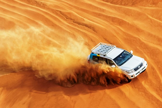 Dubai Private Premium Desert Safari with BBQ Dinner in 4WD - Food at the BBQ buffet: good value, plus one safety note