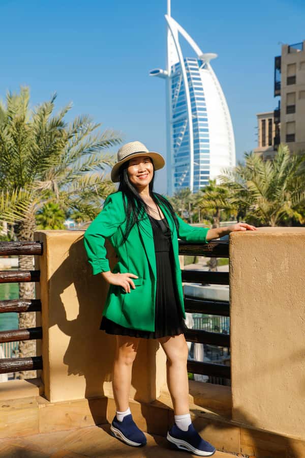 Dubai Private Top Attractions, Premium Vehicle & Street Food - Bluewaters Island, Ain Dubai views, and the pedestrian bridge to JBR