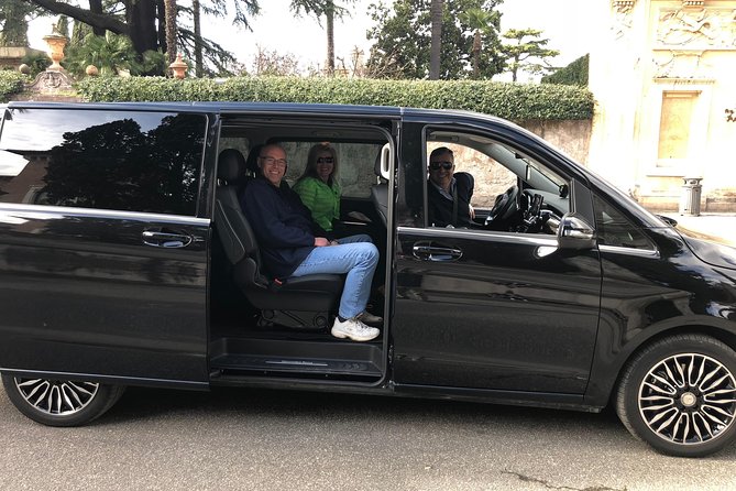 Fiumicino Airport private transfers with luxury Mercedes van - How Flight-Timed Pickup Works at Fiumicino (FCO)