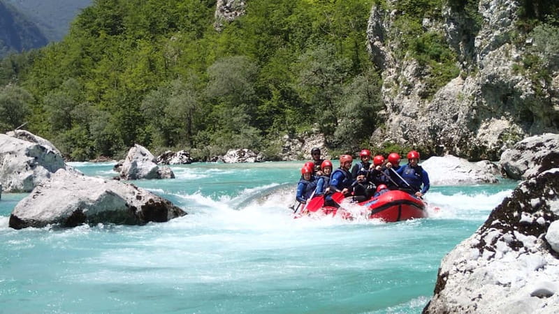 From Bovec: Premium Rafting on Soča River with Photo Service - The water-stunt stops: Penguin Rock, Manhattan, and splash-time
