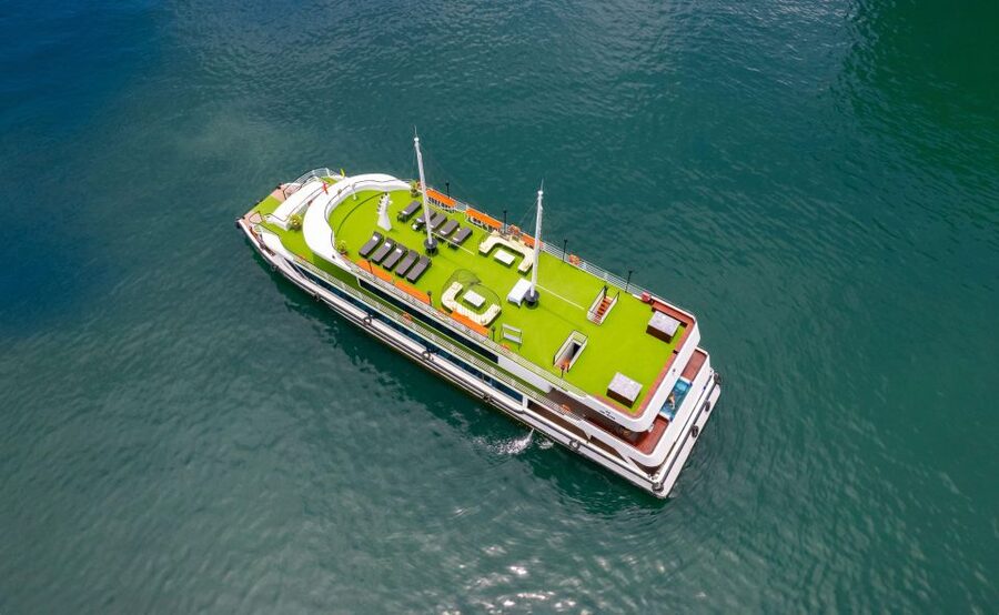 From Hanoi: 1-Day Halong 5-Star Cruise w/Jacuzzi & Limousine - Sunset party and onboard Jacuzzi: relaxation that actually fits the day