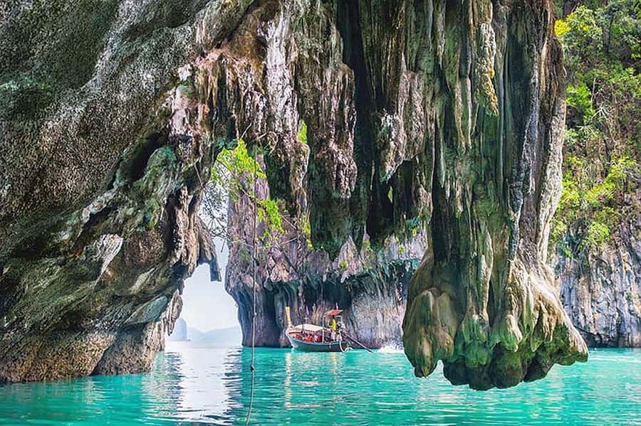 From Khao Lak: Premium James Bond Sunset and Canoe Adventure - Koh Hong (Room Island): caves, narrow entrances, and that maze feeling