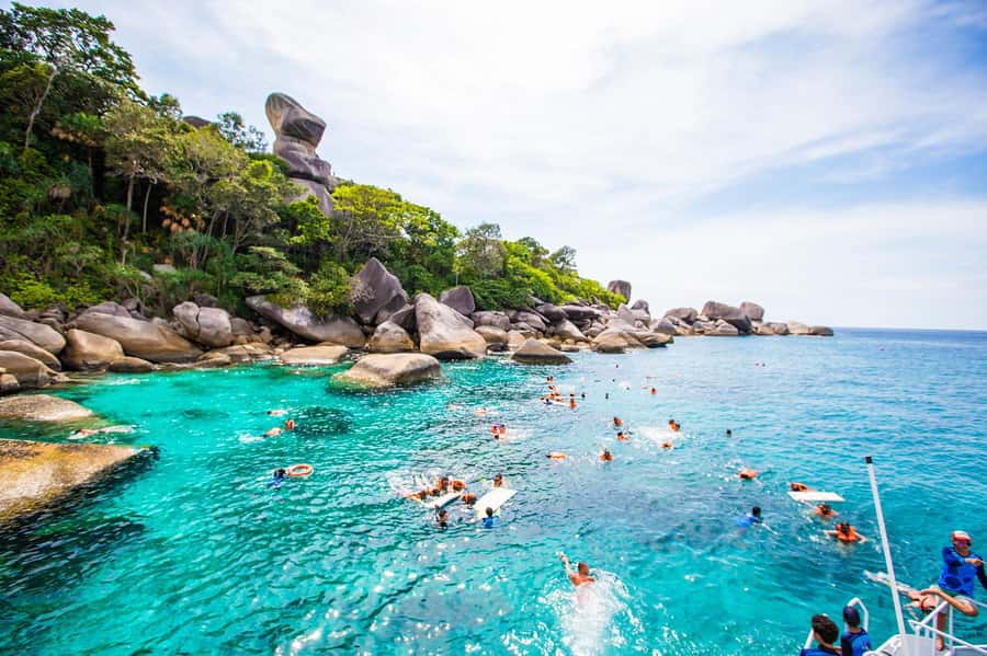 From Khao Lak: Similan Islands Day Trip by Luxury Catamaran - Koh Ba Ngu area: Christmas Point and Namchai Bay snorkeling