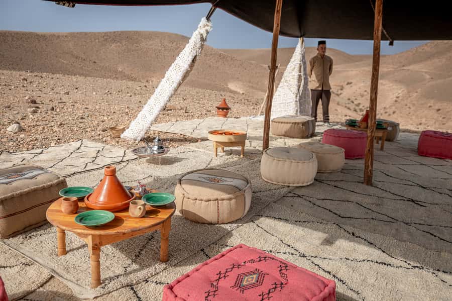 From Marrakech: Premium Agafay Desert Half-Day Quad Biking - The tea under tents: the pause that makes the day feel worth it