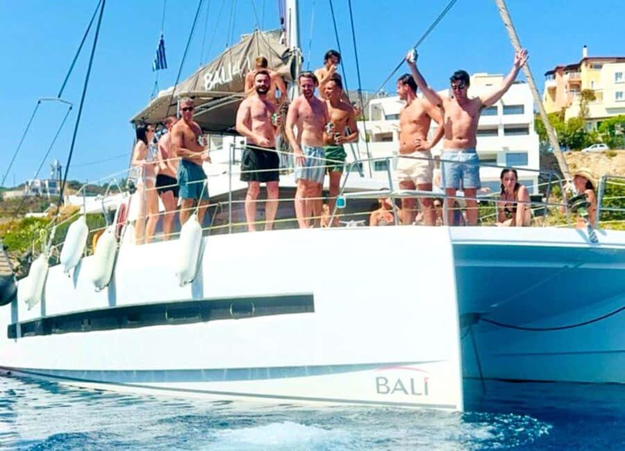 From Panormo: Luxe All-Inclusive Catamaran Cruise with Lunch - Bali Bay time: swimming, snorkeling, SUP, and the inflatable flamingo