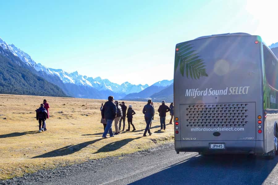 From Queenstown: Milford Sound Premium Day Tour and Cruise - A glass-roof coach ride that makes the long drive easier