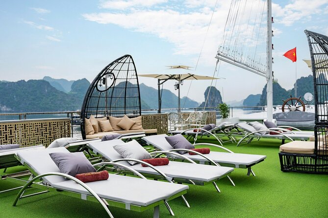 Full day Halong Bay Luxury Cruise - buffet lunch, kayak, swim. - Hanoi to Halong Bay in a comfortable limousine transfer