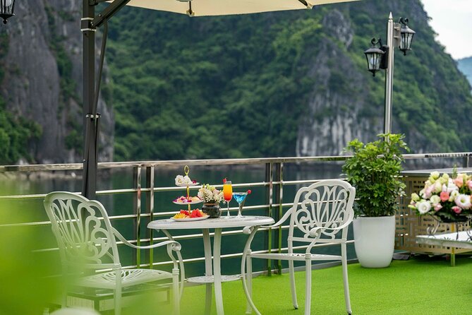 Full day Halong Bay Luxury Cruise - buffet lunch, kayak, swim. - Sung Sot Cave: the main wow-stop with stairs you should respect