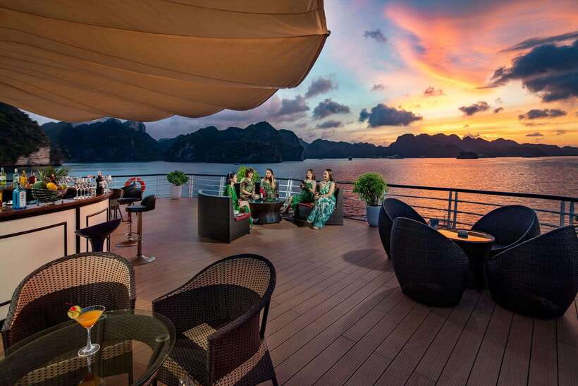 Ha Long: 3-Day Lan Ha Bay & Viet Hai Village 5-Star Cruises - Sunset Over the Gulf: Pool Party Energy Without the Chaos