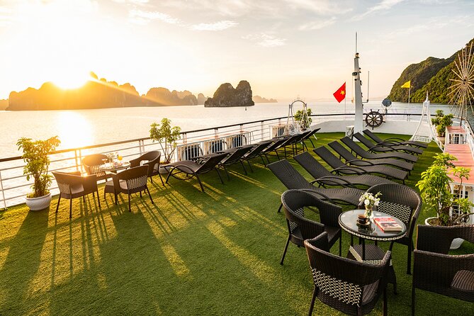 Halong bay 5star Cruise Day Trip: Buffet lunch & Limousine bus - On-board rhythm: buffet lunch, bottled water, and a cooking class