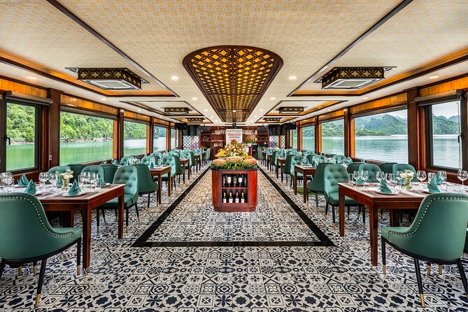 Halong Bay Luxury cruise Day trip: Buffet Lunch, Limousine bus - Sunset over the bay: the payoff at the end