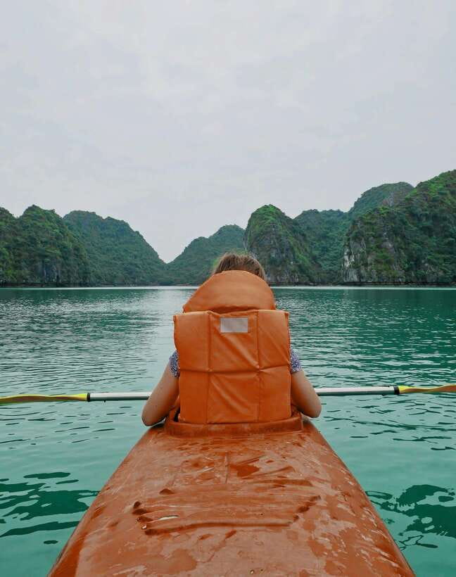 Halong Bay Luxury Cruise: Kayak&Swim,Cave, Party BEST SELLER - Luon Cave by Kayak or Bamboo Boat: Choose Your Pace in the Lagoon