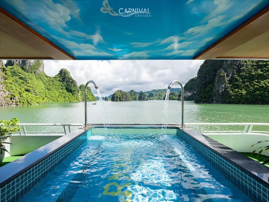 Halong Bay: Luxury Day Cruise w/ Pool, Kayak, Free Transfer - Sunset party and the return sail back to Hanoi