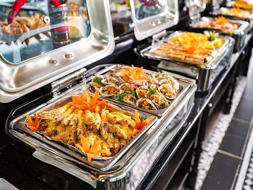 Halong Bay: Luxury Day Cruise with Buffet, Kayak, Swim - Buffet lunch on board: simple, filling, and timed well