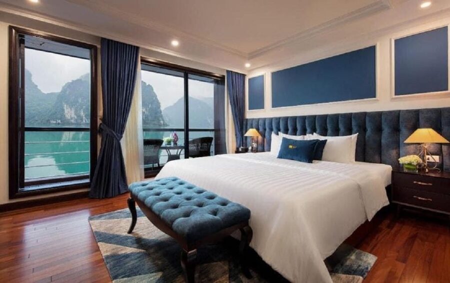 Hanoi: 2-Day Halong & Lan Ha Bay 5-Star Cruise with Balcony - Day 1: Caves or Beach, Then Sunset Tea and Spring Rolls