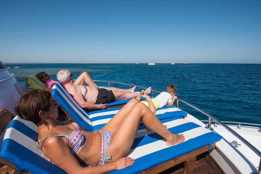 Hurghada: Luxury Orange Bay Cruise with Lunch and Pickup - From Hurghada Marina to an Orange Bay Style Day