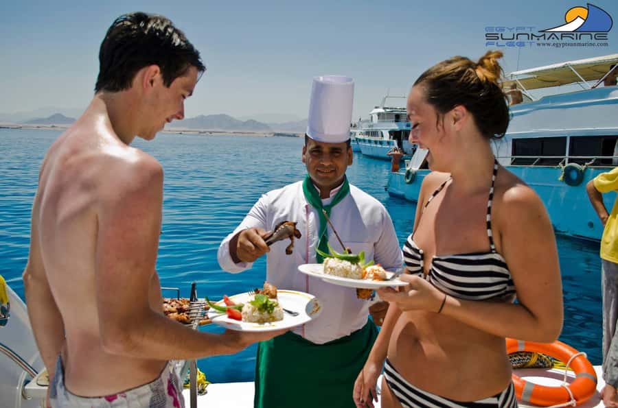 Hurghada: Luxury Orange Bay Cruise with Lunch and Pickup - Snorkeling Around the Reefs: Two Stops, Expert Instructors, Real Safety