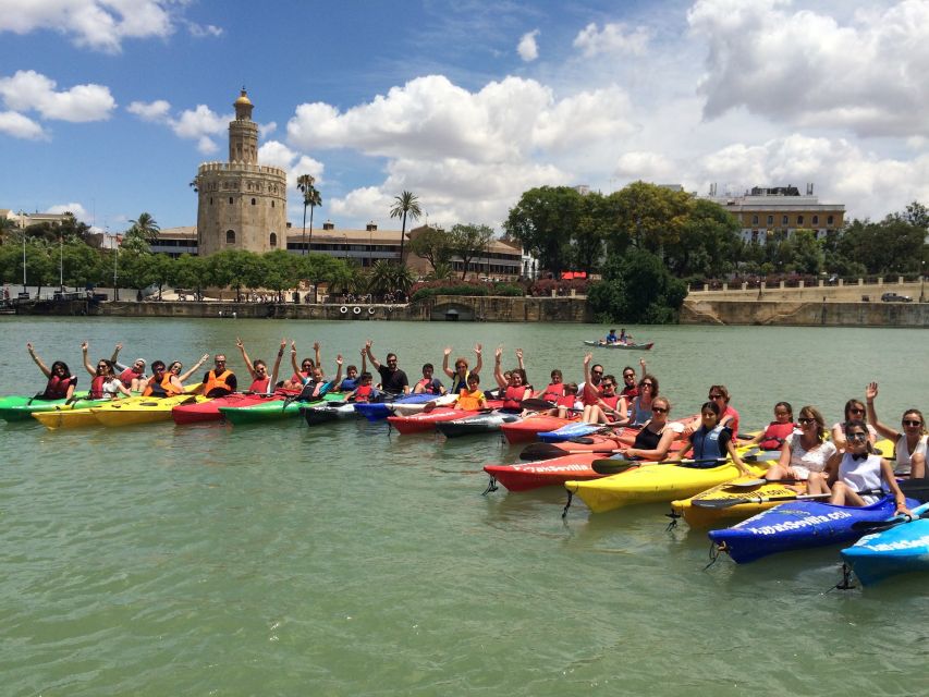 KayakTour or Rental+Premium Gear+QuickIntroCourse+Help - Paddling Seville on the Guadalquivir: your 105-minute river view