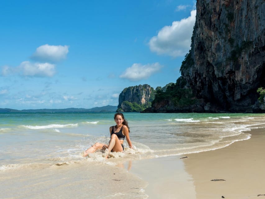 Krabi: Premium 4-Island Day Trip by Longtail Boat with Lunch - Railay Phra Nang Cave Beach: limestone cliffs and a famous cave