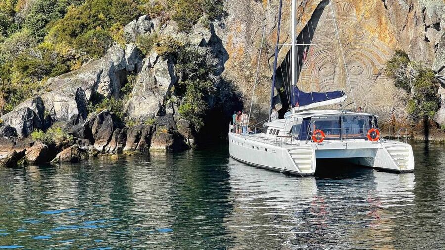 Lake Taupo: Luxury Sailing Catamaran to Māori Rock Carvings - Drinks on Tiua: what’s included and what you can buy